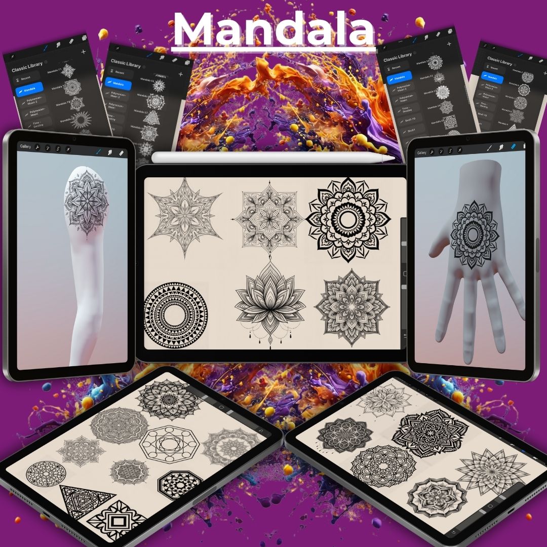 🌀 80 Mandala Stencil &Stamp