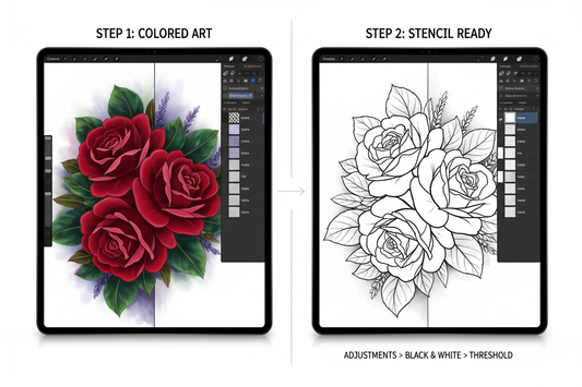 How to Convert a Color Drawing into a Tattoo Stencil in Procreate (2026 Guide)