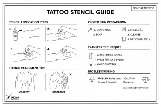 Printable Tattoo Stencil Guide: How to Export from Procreate &amp; Print Perfectly (2025–2026)