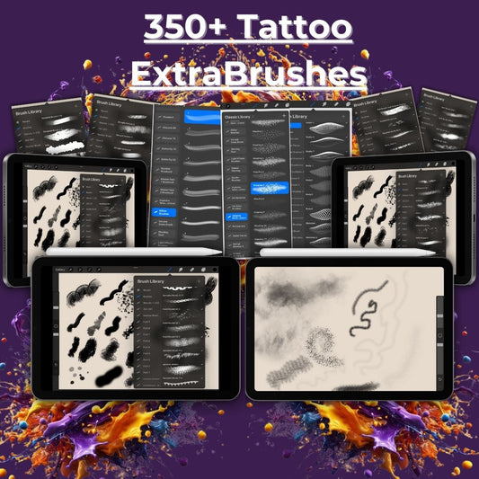 🖌️ 350+ Extra Tattoo Brushes