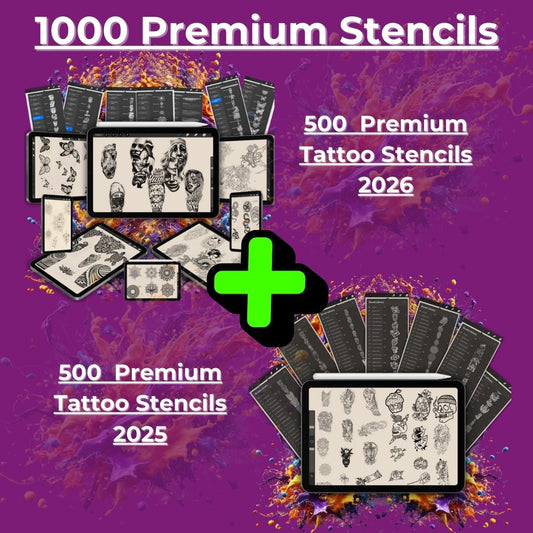 🧩 1000 Premium Tattoo Stencils – 2025 + 2026 Edition