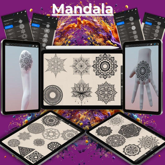 🌀 80 Mandala Stencil &Stamp